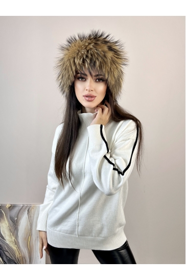 Шапка женская из енота