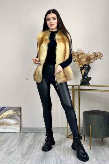 Меховой жилет женский из лисы
