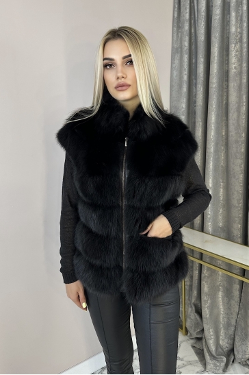 Меховой жилет женский из куницы