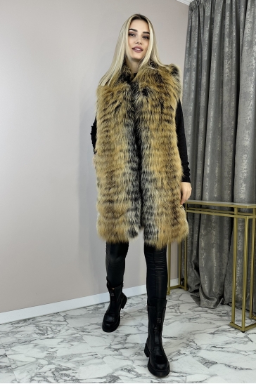 Меховой жилет женский из лисы