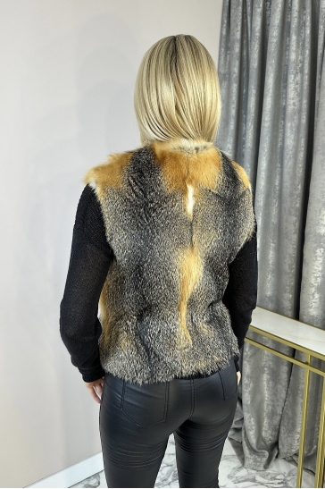 Меховой жилет женский из лисы
